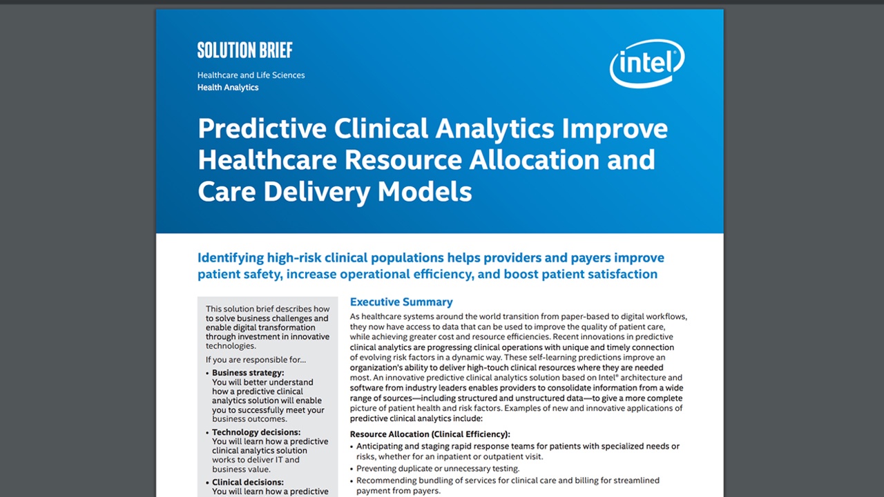 Predictive Clinical Analytics Improve Healthcare Resource Allocation ...