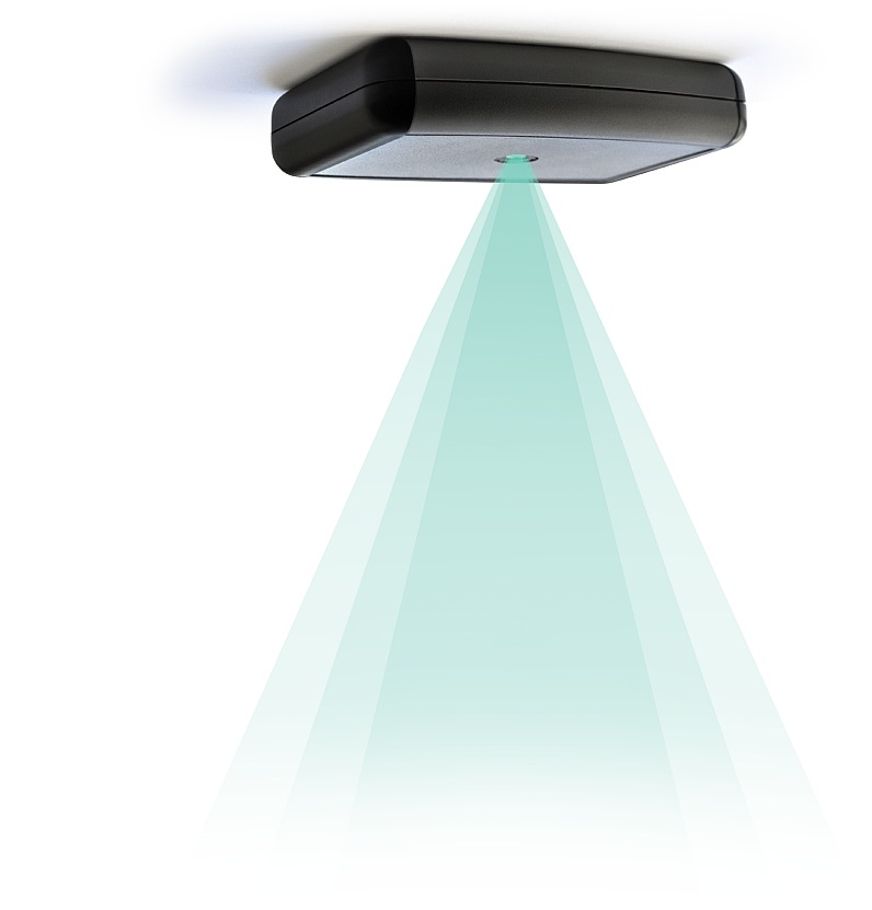 SEMSeye optical sensors are compact, easy-to-mount, and connect via LAN or Wi-Fi to perform anonymous people counting.