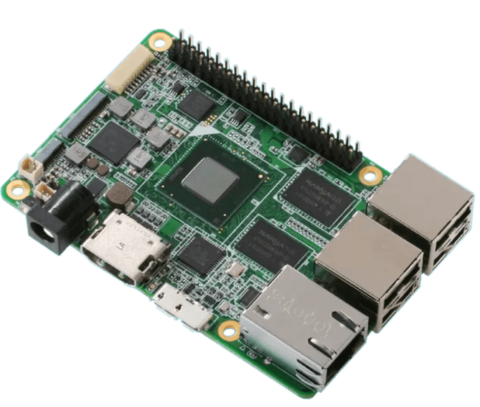 The original UP board uses the Raspberry Pi form factor.
