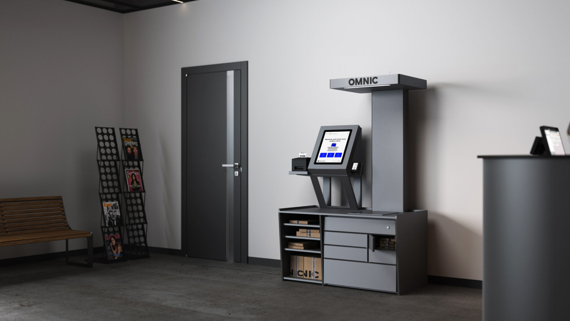 photo of the OMNI Drop Off self-service postal solution