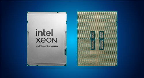 Intel Xeon 6 处理器正面和背面的产品图片