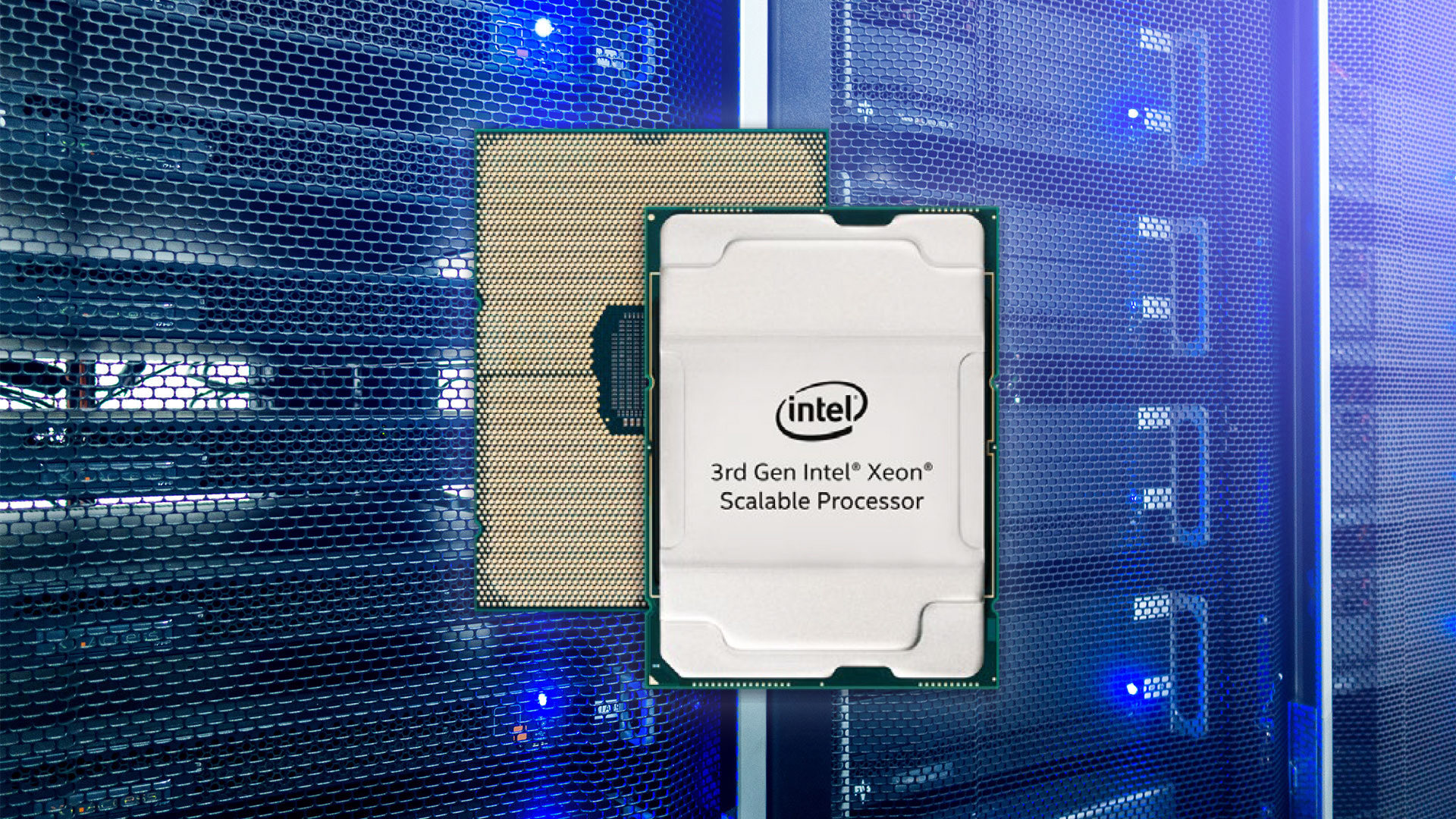 Mock up of 3rd Gen Intel Xeon Scalable chip